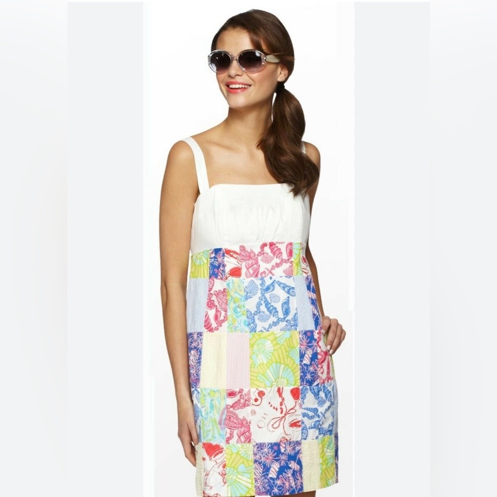 Lilly Pulitzer Yesenia Square Patchwork Dress Siz… - image 1